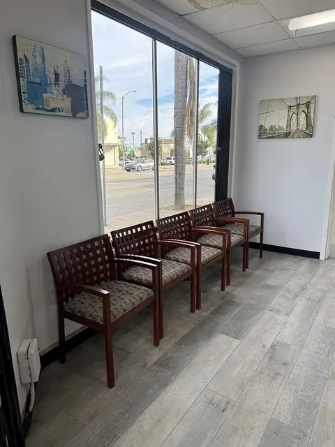 Customer seating area inside the Queen Insurance Services office